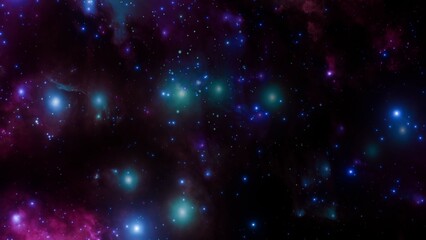 Wall Mural - Spectacular Cosmic Nebula in Vivid Colors with Stars