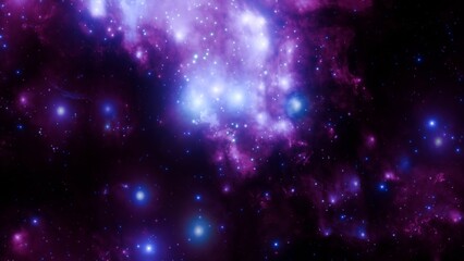 Wall Mural - Dazzling Star-Filled Nebula in Outer Space – Space Background
