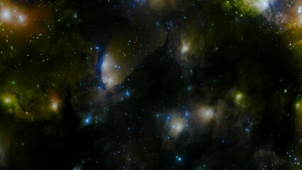 Wall Mural - Colorful Nebula Galaxy and Stars – Dreamy Space Scene
