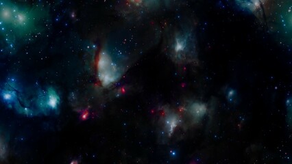 Wall Mural - Colorful Cosmic Nebula in Deep Space with Stars Background