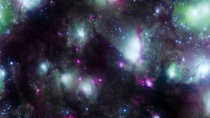 Wall Mural - Realistic Galaxy Nebula with Bright Stars and Space Clouds