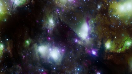Wall Mural - colorful interstellar nebula with stars in deep space