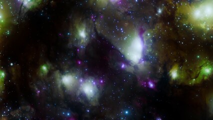 Wall Mural - Spectacular Cosmic Nebula in Vivid Colors with Stars