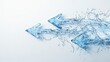 © AlexVision - Water Arrow: A trio of water arrows propel forward, symbolizing growth, momentum, and the power of collective action, with a fresh, dynamic, and abstract aesthetic.