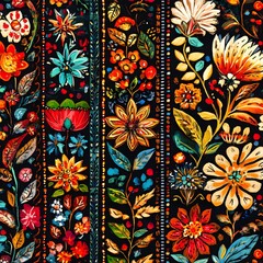 Wall Mural - 104. **Pakistani truck art pattern with bright, decorative elements.**