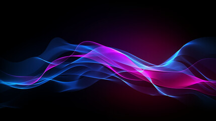 Wall Mural - Vibrant Flowing Neon Waves in Abstract Dynamic Motion