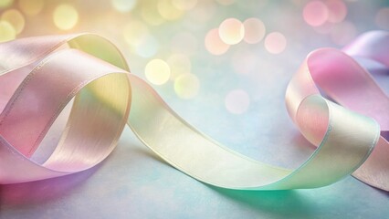 Sticker - Pastel ribbon background with soft, delicate colors , pastel, ribbon, background, soft, delicate, colors, pink, blue