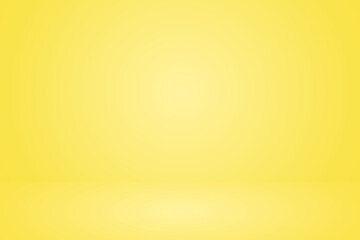 Wall Mural - empty yellow 3d studio background, vector illustration for product display backdrop