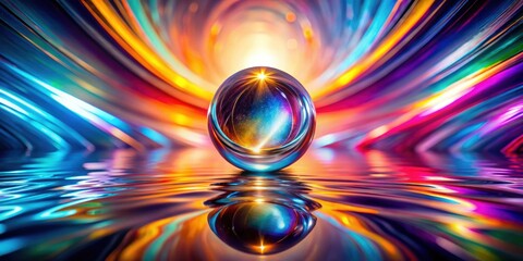 Wall Mural - bright abstract background with leaks. lighting tunnel. magic portal. vivid sphere lens, abstract, b