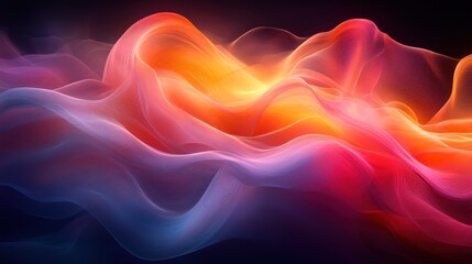 Wall Mural - Abstract Colorful Swirling Waves