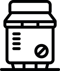 Wall Mural - simple vector of a deep fryer machine with a window to control the food being cooked