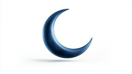 Wall Mural - a blue moon with a white background