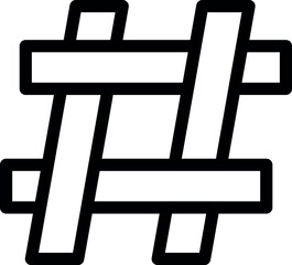 Poster - Thick black hashtag symbol representing a trending topic on social media