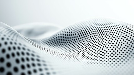 A white background with a black and white pattern of dots