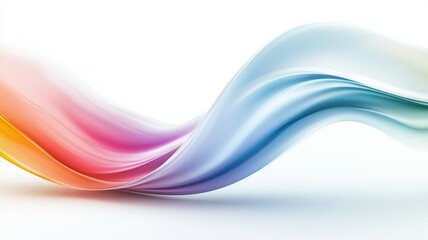 Wall Mural - A colorful wave with a rainbow in the middle