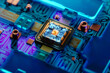 © Sky-Blue Creative/Stocksy - Quantum Computer Processor with Blue and Gold Circuitry