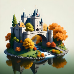 Digital Imaging medieval castle background