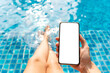 © Gemma can fly/Stocksy - Summer Poolside Smartphone blank screen