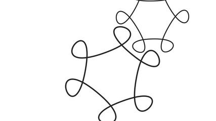 Wall Mural - Line abstract Animated footage element for motion graphic, on transparent background
