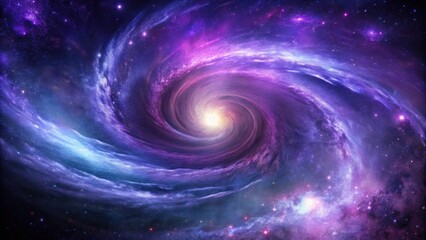 Wall Mural - galactic spiral with a purple vortex swirling in the cosmic abyss , space, universe, galaxy, swirl, 