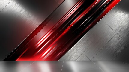 Wall Mural - Abstract 3D red background with glowing light. Generative Ai.