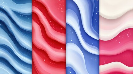 Wall Mural - Immerse yourself in vibrant swirls of pink, red, and white. Perfect for covers, invitations, and flyers with a modern touch.