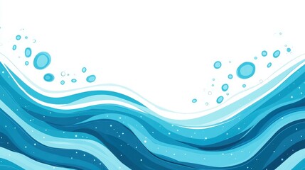 Poster - Vibrant ocean wave illustration featuring rich textures, ideal for marinethemed designs or soothing backgrounds.