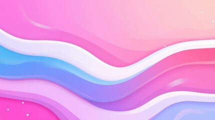 Sticker - Experience a vibrant and dynamic blend of purplish pink tones in this modern abstract banner, perfect for any creative project.