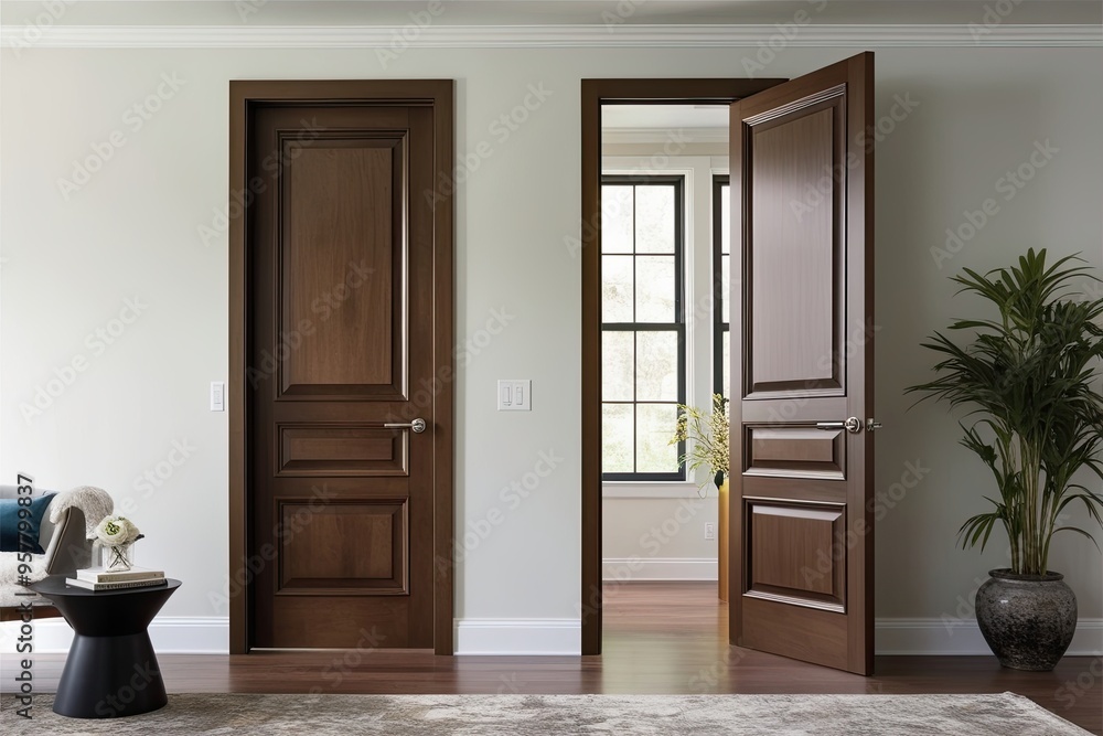 Custom Door Installation Ideas for Interior Design and Decoration Stock ...