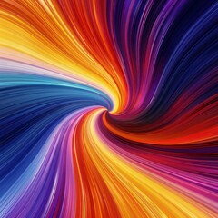 Multicolored, swirling lines create a warm gradient that flows smoothly rightward, embodying a futuristic design perfect for digital art or creative visuals.