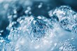 © syamil - Macro shot of crystal-clear ice with trapped air bubbles