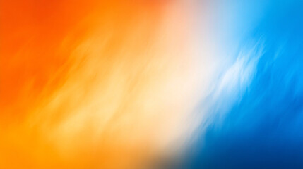 Wall Mural - blur of orange and blue gradient background, symbolizing creativity and transformation, with soft transitions representing fluidity and change in visual design