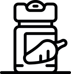 Sticker - This simple vector icon is depicting a jar containing paprika, a spice commonly used in cooking