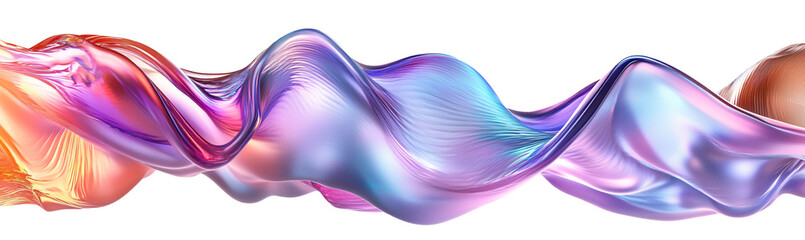 Wall Mural - colorful digital wave form abstract cut out on white and transparent background