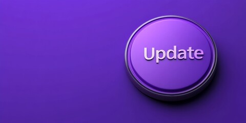circle  Purple Button with 'Update' Text  on purple Background