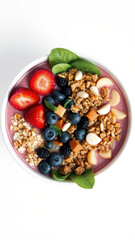 Poster - Smoothie bowl with fresh fruits and granola