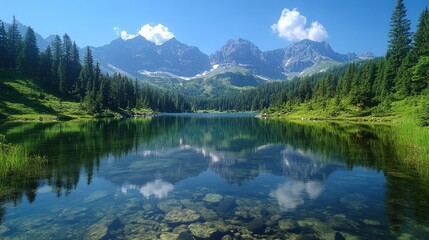 Wall Mural - Mountain Lake Reflections