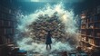 © JCreative - Powerful Wave of Knowledge Crashing Down on the Transformative Potential of Books