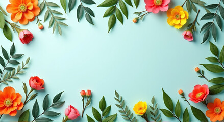 Wall Mural - frame of tulips