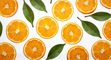 Canvas Print - orange slices background