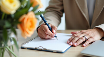 Wall Mural - person signing contract