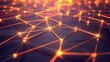 © 96 - An abstract, futuristic graph with glowing lines and nodes showing connections and growth