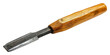© Graphic Genius - Carving tool with wooden handle resting on a surface in natural light isolated on transparent background