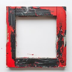 Poster - industrial paint frame in red and black isolated 