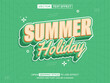 © ika - summer holiday editable text, font effect, 3d text for title