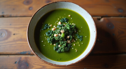 Sticker - green tea in a bowl