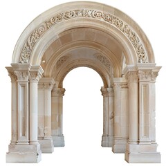 Canvas Print - Classical Arch Aesthetics on Transparent 