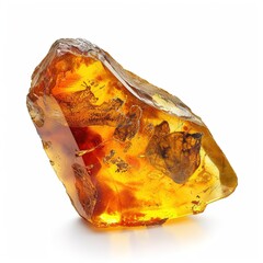 Poster - Amber fossil. transparent background isolated 