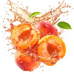 Sticker - Apricot Splash Transparent Backdrop isolated 