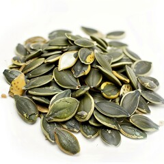 Sticker - Green pumpkin seeds isolated on white